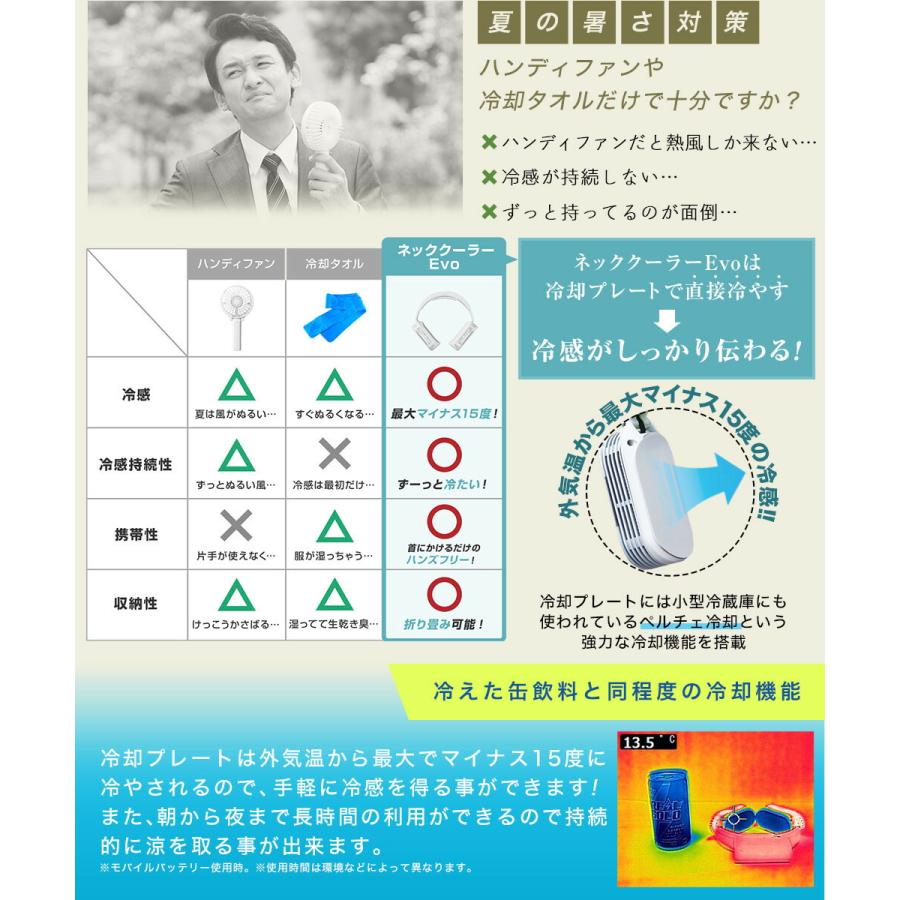 サンコー TK-NEMB3-WH ネッククーラー Evo バッテリーセット ホワイト TK-NEMB3 THANKO (05) | THANKO | 01