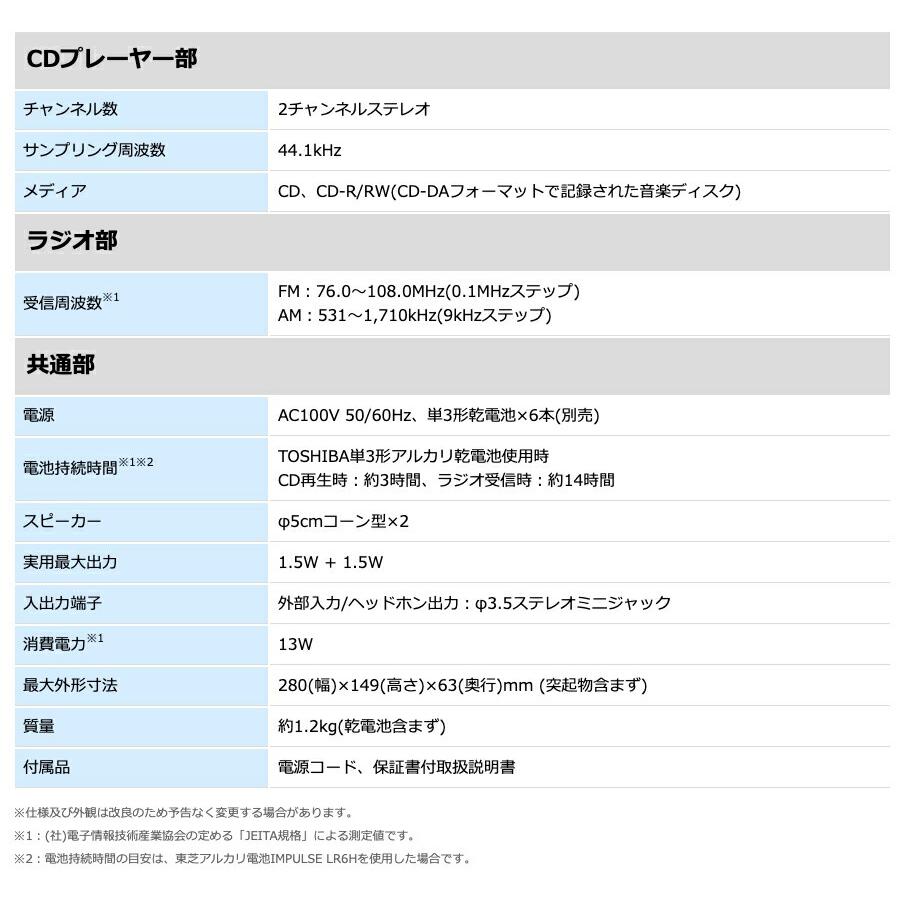 東芝 TY-C251 CDラジオ スリム レジューム AM FM  TOSHIBA (08) |  | 02