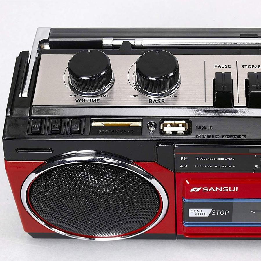 SANSUI シルバー SCR-B2 (S) カセットテープレコーダー レトロ SANSUI シルバー SCR-B2 (S) カセットテープレコーダー レトロ