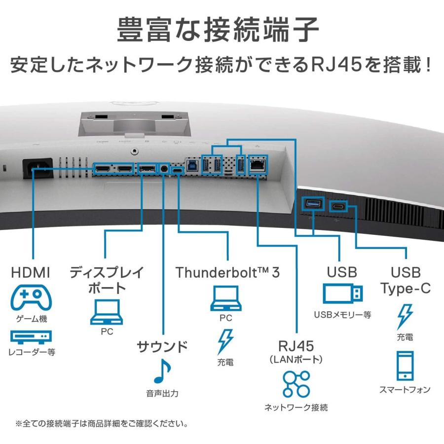 Dell U3821DW 37.5インチ ワイド 曲面 USB-C HUB モニタ− ディスプレイ 液晶 デル (16) | DELL | 05