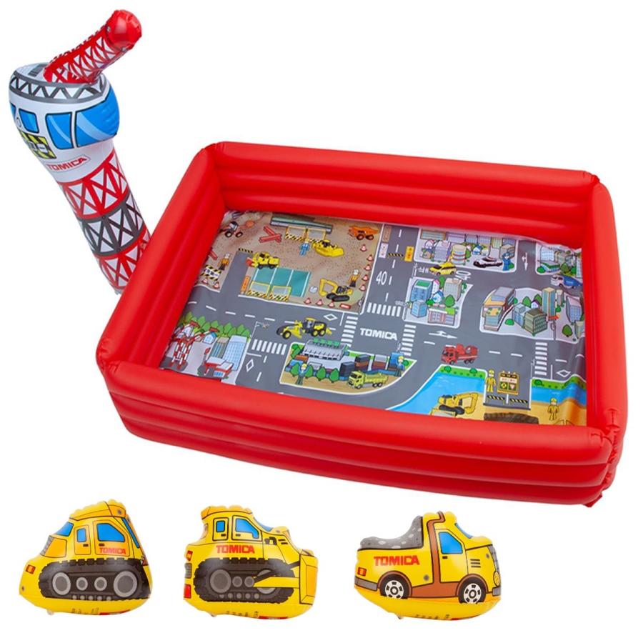 トミカ 建設現場プール シャワー付き 100×65cm クレーン シャワー (F) | DOSHISHA | 01