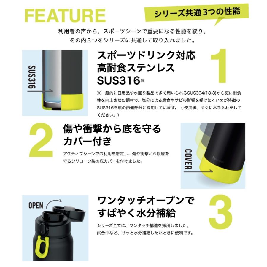 Peacock APA-R90 BY 水筒 ステンレスボトル ストロータイプ 0.9L ピーコック魔法瓶工業 (06) |  | 02