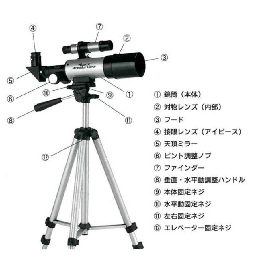 Vegetable GD-T003 天体望遠鏡 スペースワンダービュー 225倍 三脚付き ベジタブル (12) | Vegetable | 04