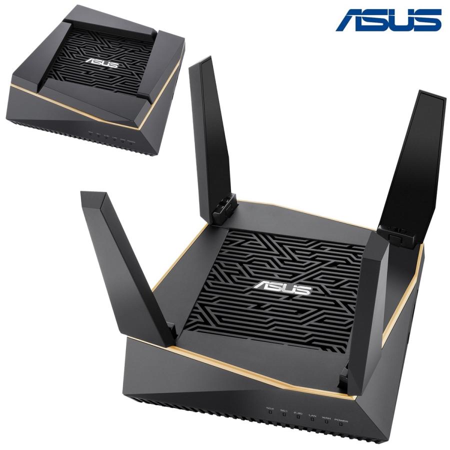 ASUS RT-AX92U Wi-Fi 無線 ルーター WiFi6 11ax ゲーミング ゲーム優先 トライバンド 高速 メッシュ 3階建 4LDK OFDMA AiMesh (08) | ASUS