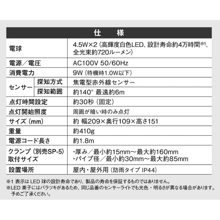 ムサシ LED-AC208 LED センサーライト 720ルーメン RITEX ライテックス (F) |  | 09