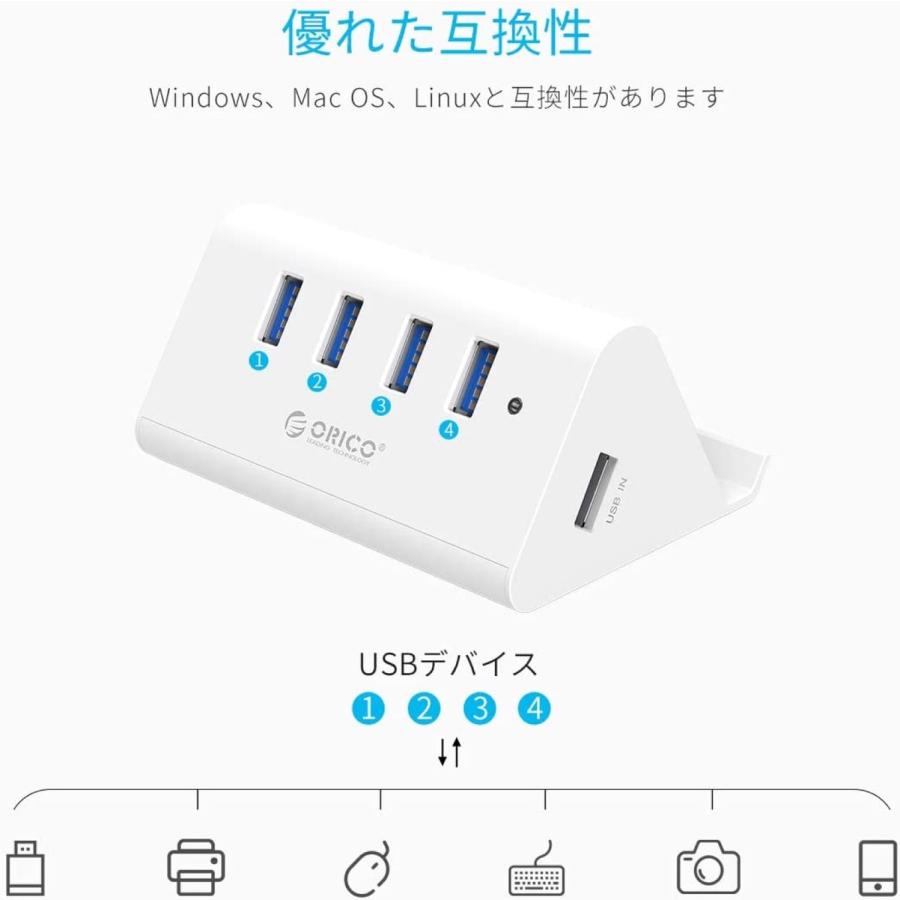 ORICO SHC-U3 USB3.0 ハブ 4ポート スマホホルダー ケーブル付 オリコ (N) |  | 04