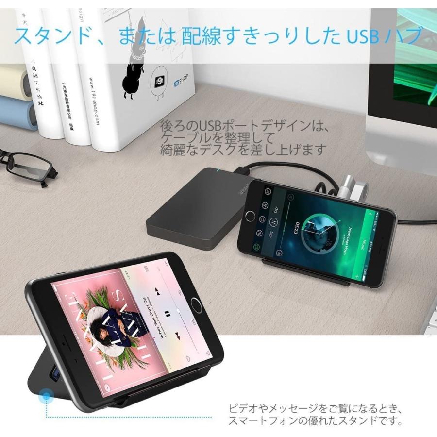 【処分特価】 ORICO SHC-U3-BK USB3.0 4ポート ハブ  三角 ブラック SHC-U3 (05) |  | 01