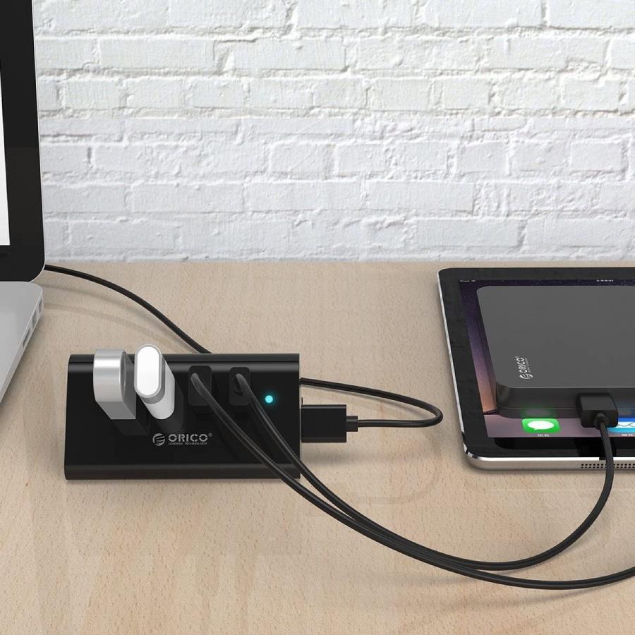 【処分特価】 ORICO SHC-U3-BK USB3.0 4ポート ハブ  三角 ブラック SHC-U3 (05) |  | 04