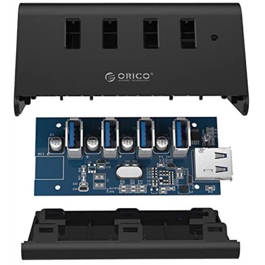 【処分特価】 ORICO SHC-U3-BK USB3.0 4ポート ハブ  三角 ブラック SHC-U3 (05) |  | 07