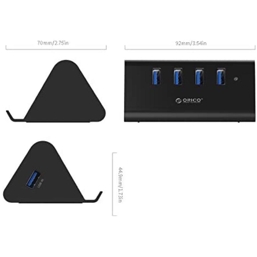 【処分特価】 ORICO SHC-U3-BK USB3.0 4ポート ハブ  三角 ブラック SHC-U3 (05) |  | 08