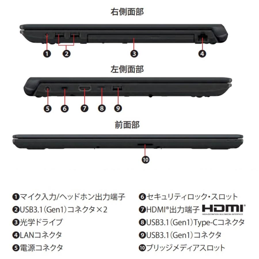 dynabook BJ65/FS A6BJFSF8L511 15.6型 ノートPC 8GB SSD 256GB Officeなし ダイナブック (10) | dynabook | 07
