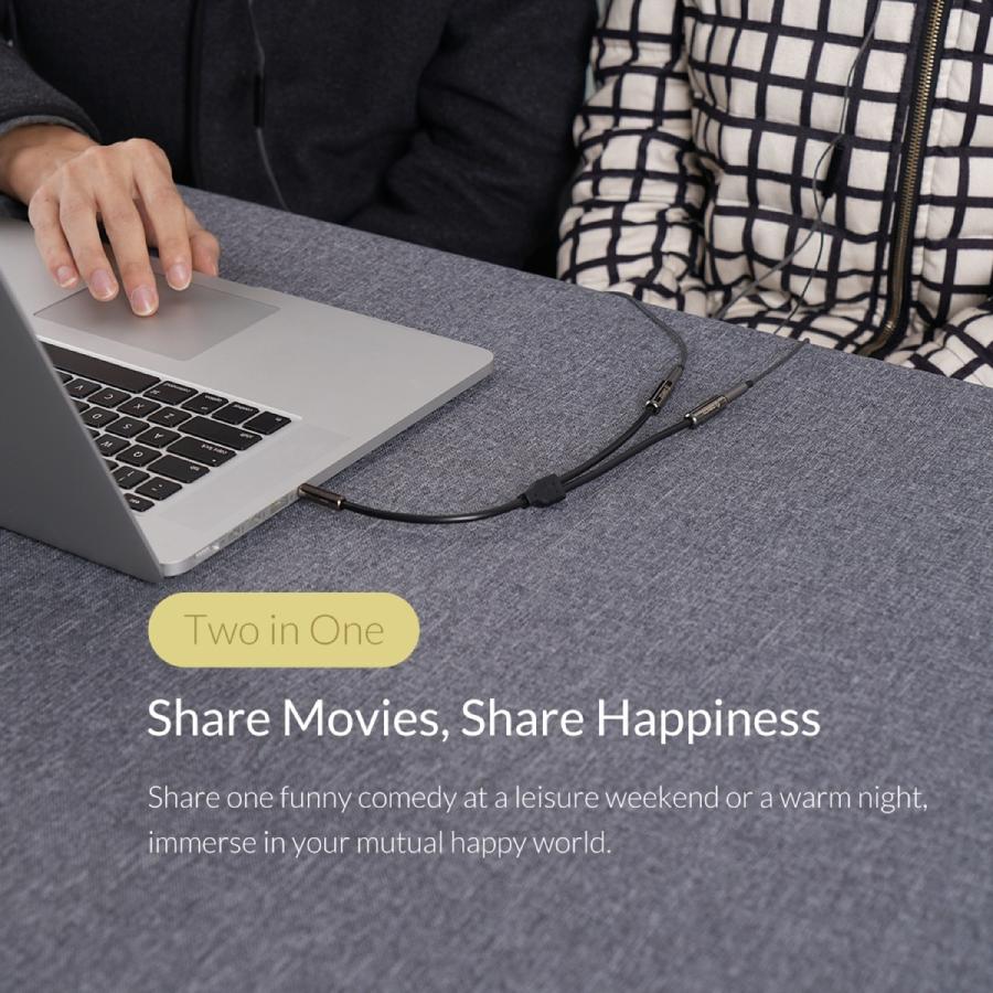 【処分特価】 ORICO AM-2F2 3.5mm オーディオ 分配ケーブル ステレオジャック AUX M to F 金メッキ オーディオケーブル 二股 2in1 0.25m オリコ (3C) |  | 03