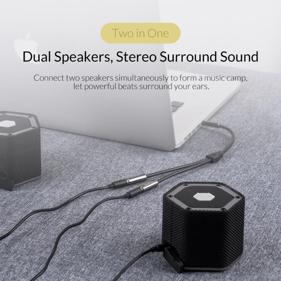 【処分特価】 ORICO AM-2F2 3.5mm オーディオ 分配ケーブル ステレオジャック AUX M to F 金メッキ オーディオケーブル 二股 2in1 0.25m オリコ (3C) |  | 04