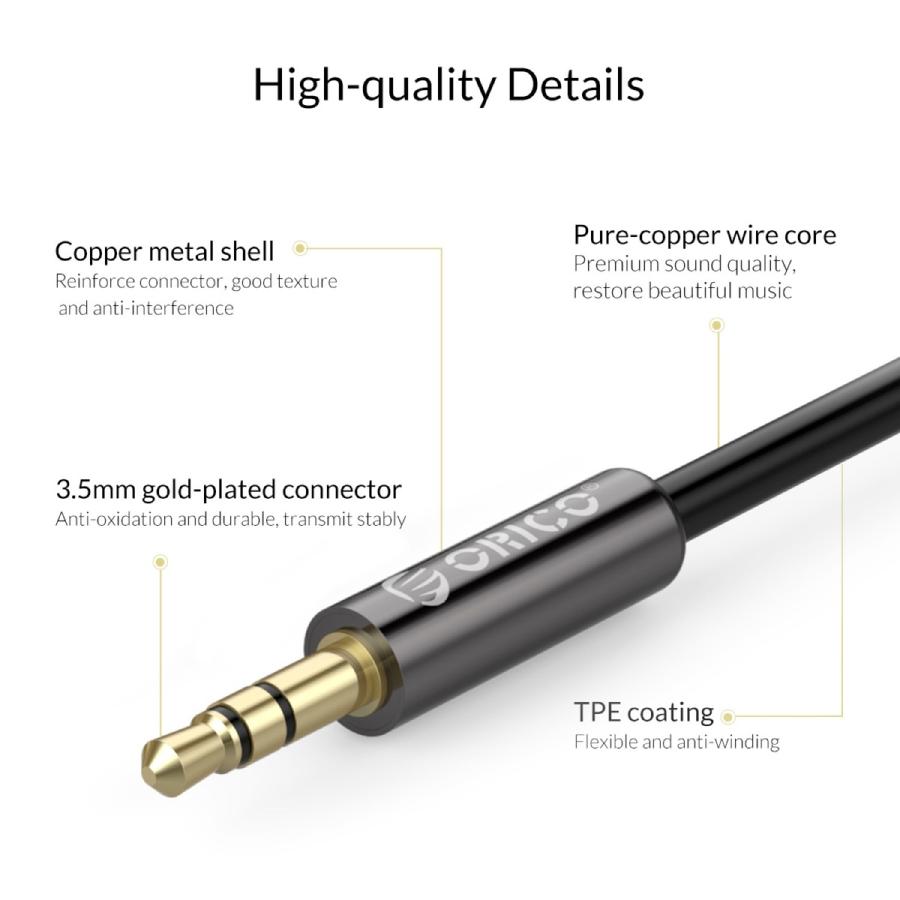 【処分特価】 ORICO AM-2F2 3.5mm オーディオ 分配ケーブル ステレオジャック AUX M to F 金メッキ オーディオケーブル 二股 2in1 0.25m オリコ (3C) |  | 05