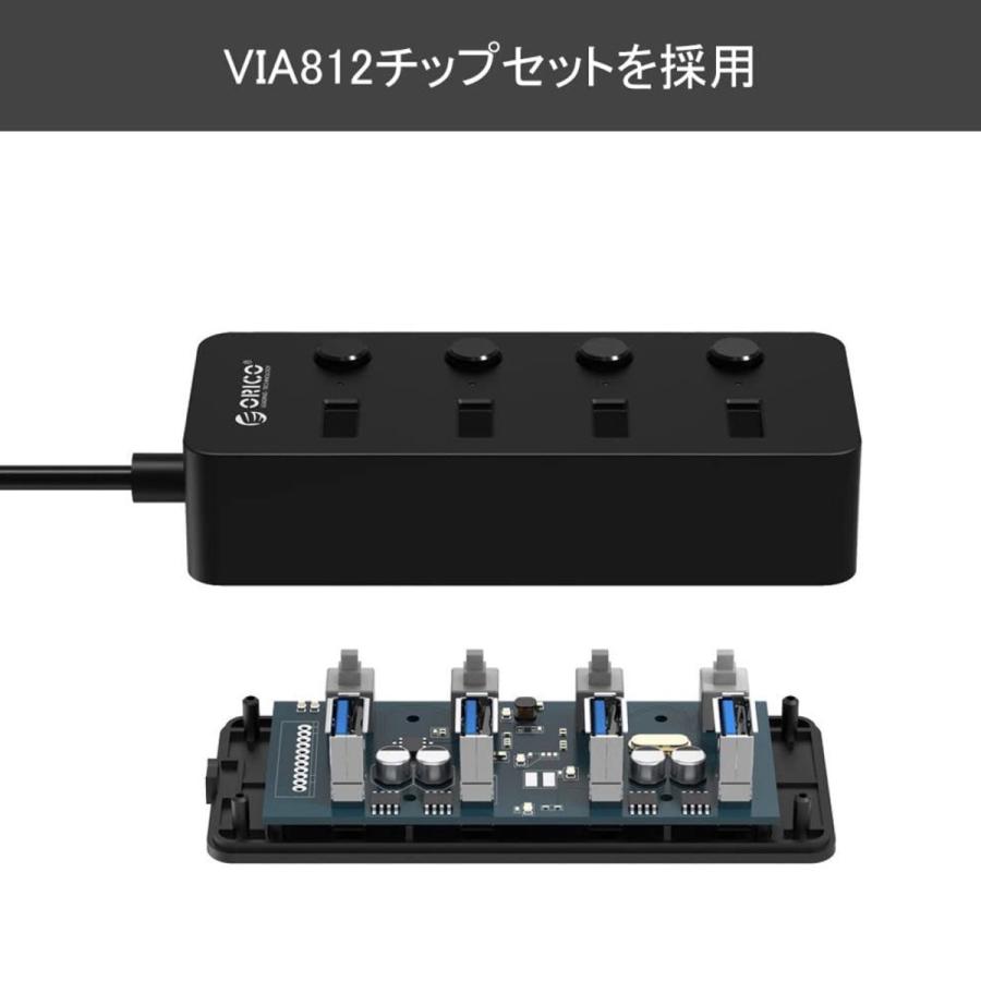 ORICO W9PH4-U3-V1 4ポート 独立スイッチ付  VL812 Windows Mac Linux オリコ (05) |  | 04