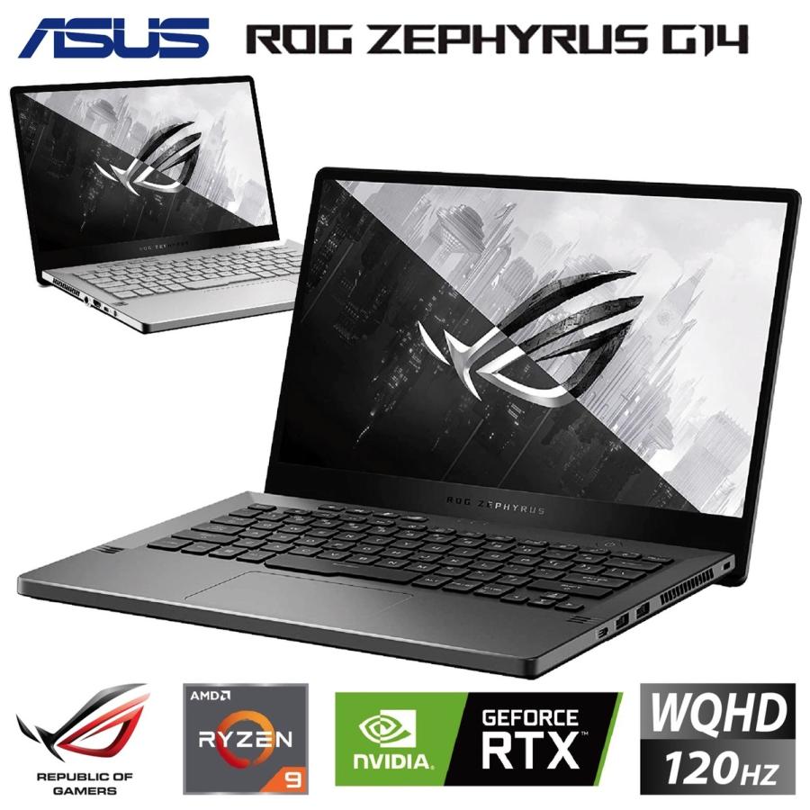 ASUS ROG Zephyrus G14 G14 GA401QM ゲーミング ノートパソコン Ryzen 9 14インチ GA401QM-R9R3060 (10) | ROG