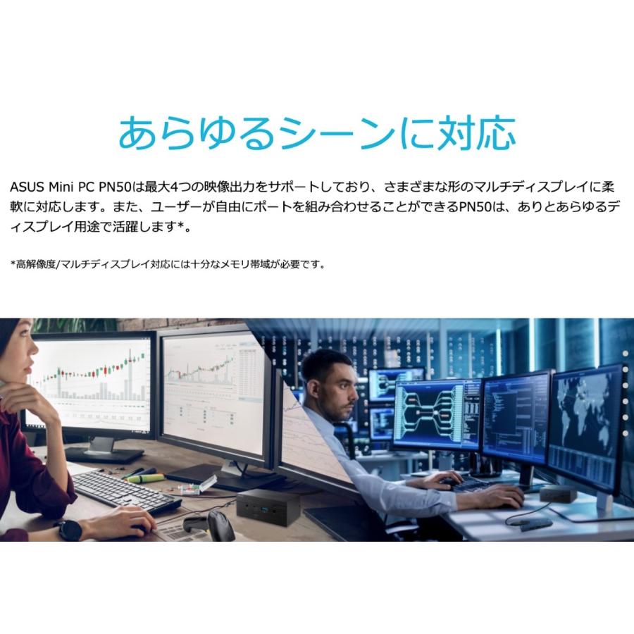 ASUSTek ミニPC PN50-BBR027MD AMD Ryzen R7 4700U 大容量メモリ 64G Intel Wi-Fi 6 AX200 ブラック エイスース | ASUS | 04