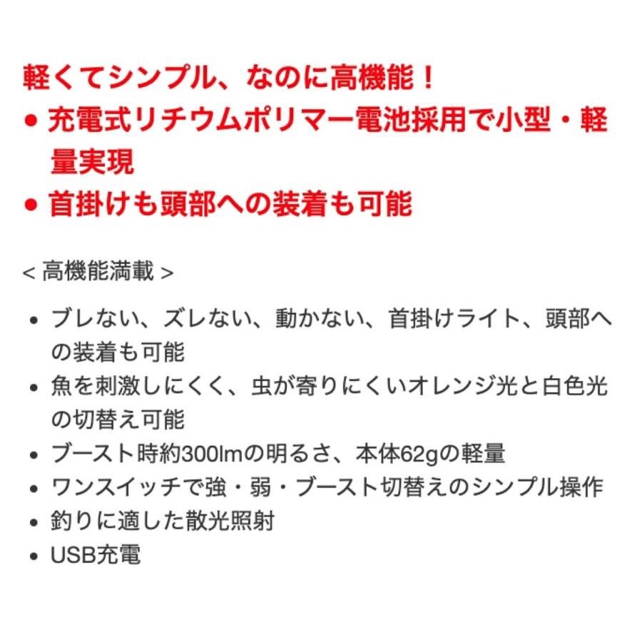 ハピソン YF-202 インティレイ USB充電式 オレンジフィルター チェストライト LED 釣り 夜間 夜釣り intiray Hapyson (06) |  | 01