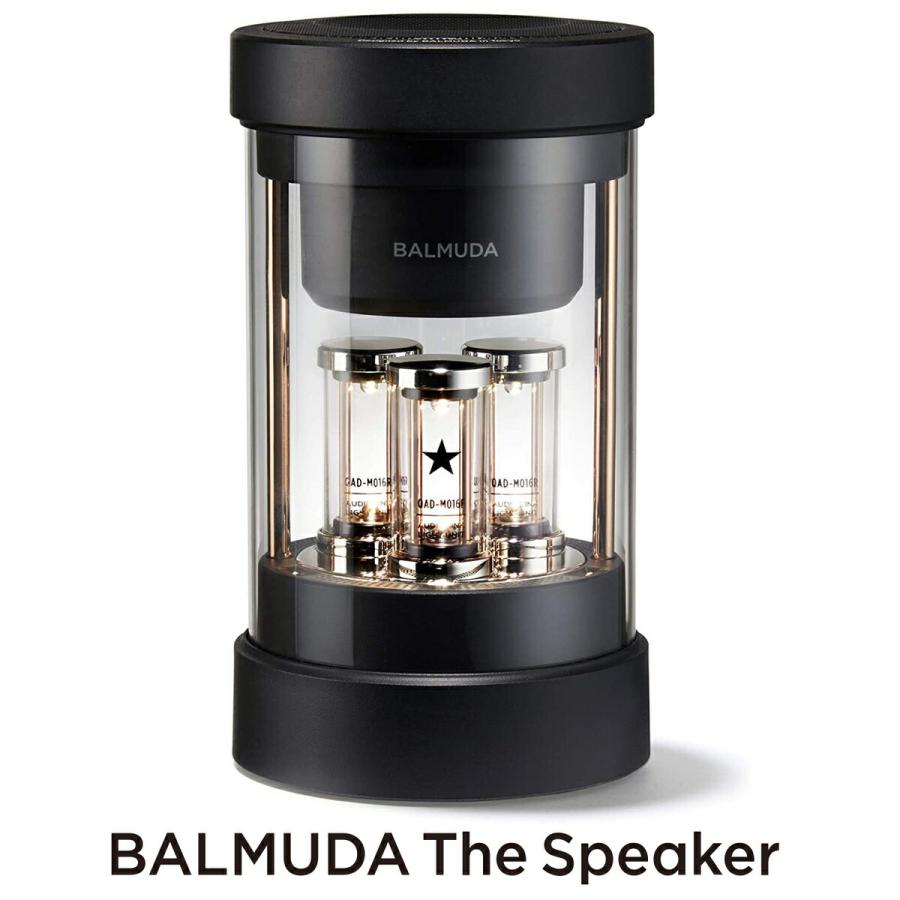 BALMUDA The Speaker M01A-BK バルミューダ ザ・スピーカー ワイヤレス Bluetooth 5.0 AUX 360° 77mm (08) | BALMUDA
