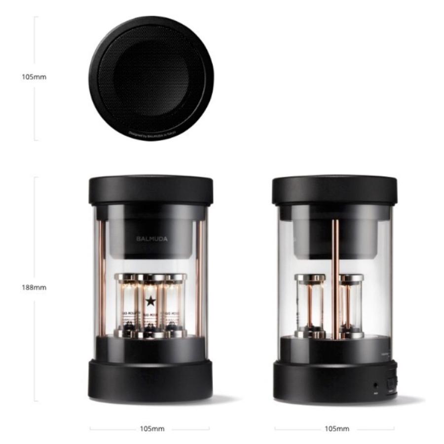 BALMUDA The Speaker M01A-BK バルミューダ ザ・スピーカー ワイヤレス Bluetooth 5.0 AUX 360° 77mm (08) | BALMUDA | 08