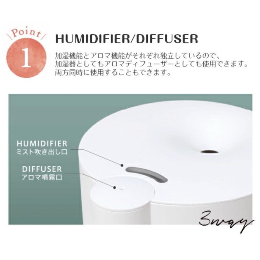 suitU EAK-J305 加湿器 超音波式加湿器 4L アロマディフューザー ウイルス対策 タイマー付きホワイト アズマ (R) | suitU | 01