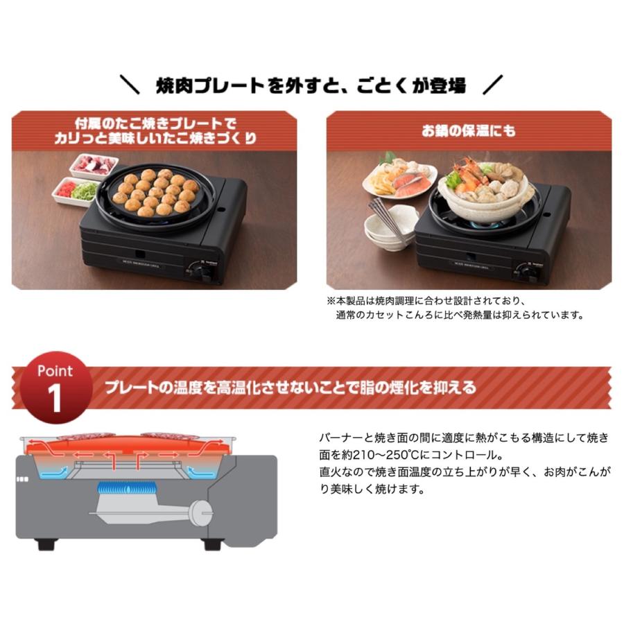 イワタニ CB-MSG-1 カセットフー マルチスモークレスグリル 焼肉 たこ焼き カセットコンロ 煙が少ない Iwatani 岩谷産業 (08) | カセットフー | 02