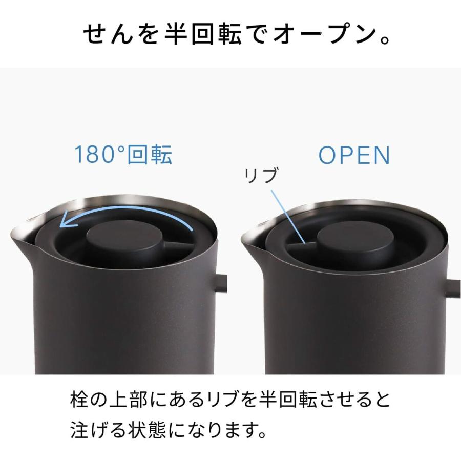ピーコック魔法瓶 AHW-100 リビング ポット 1L 保温ポット ステンレス 魔法瓶 1リットル ピーコック (F) | ピーコック魔法瓶工業 | 07