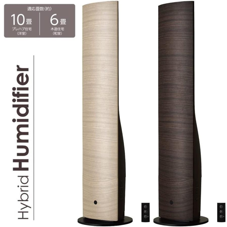 ドウシシャ DKHW-3521 ハイブリッド式 加湿器 タンク容量 2.6L 抗菌加工 タワー型 ウッド調 木目調 (M) | 
