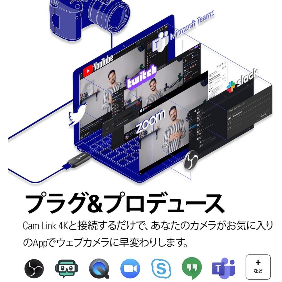 Elgato Cam Link 4K 録画 配信用 コンパクト HDMI キャプチャカード ビデオキャプチャー エルガト (06) |  | 03