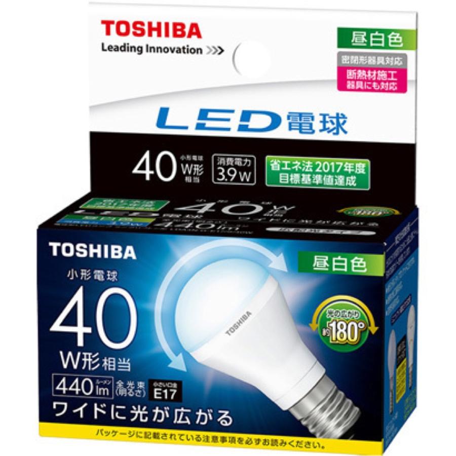 東芝 LDA4N-G-E17/S/40W LED電球 ミニクリプトン形 E17 LDA4N-G-E17S40W TOSHIBA (06) | 