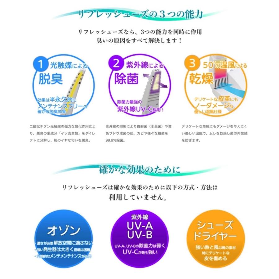 リフレッシューズ SS-350 シューズドライヤー 光触媒 脱臭 紫外線 SS350 ブランディングジャパン (06) |  | 03