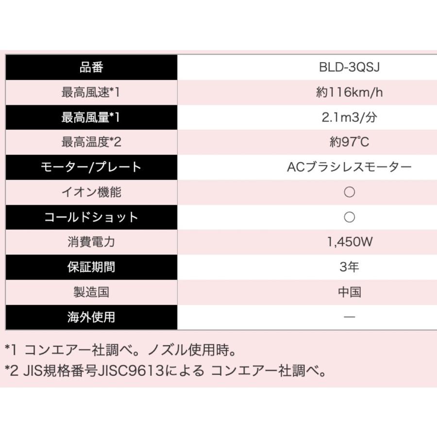 BaByliss BLD-3QSJ ヘアードライヤー 3Q ラピードドライヤー 高性能 長寿命  ベビリス (08) |  | 05