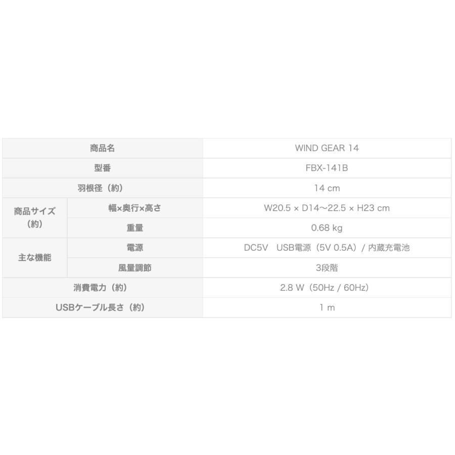 ドウシシャ FBX-141B Wind GEAR 14cm  DCモーター アウトドアファンIPX4 PIERIA ピエリア (08) |  | 08