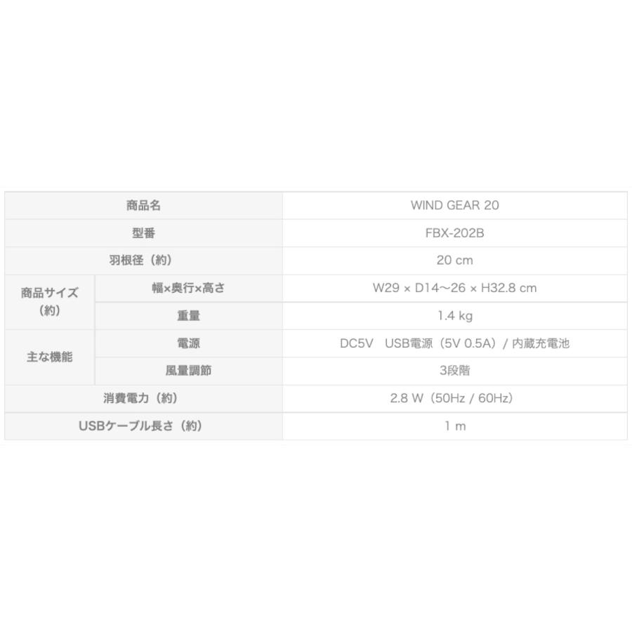 ドウシシャ FBX-202B Wind GEAR 20cm アウトドアファン DCモーター IPX4フック付き PIERIA ピエリア (10) |  | 08