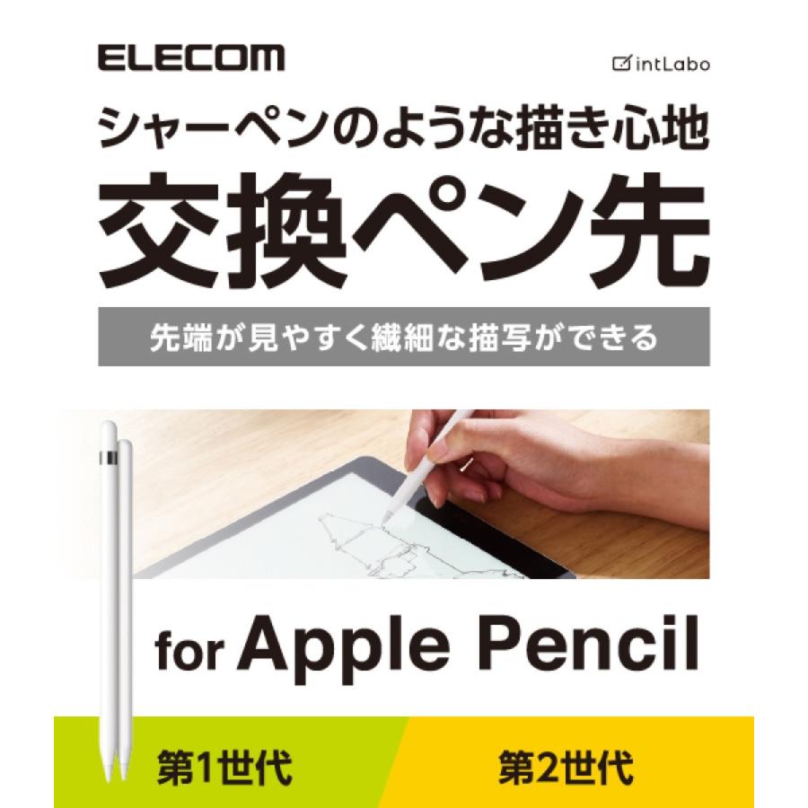 ELECOM Apple Pencil 専用 交換 金属製 ペン先 2個セット 銅製 極細 太さ1mm エレコム P-TIPAP01 (C) |  | 01