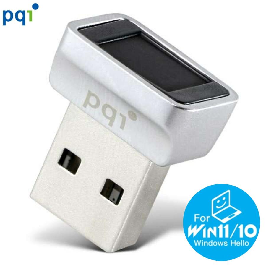 PQI USB 指紋認証キー USBドングル Windows  Windows11 Windows10 Reader DUFPSL2 シルバー (C) | 