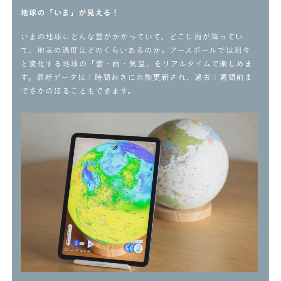 ほぼ日のアースボール ジャーニー 地球儀 直径約20cm iPhone iPad iOS アースボール 知育玩具 ほぼ日 (R)｜simpleplus｜05