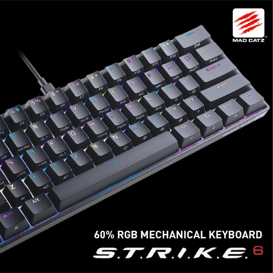 Mad Catz S.T.R.I.K.E. 6 60% メカニカル キーボード USB-C 61キー マッドキャッツ MADCATZ STRIKE (06) | MAD CATZ | 01