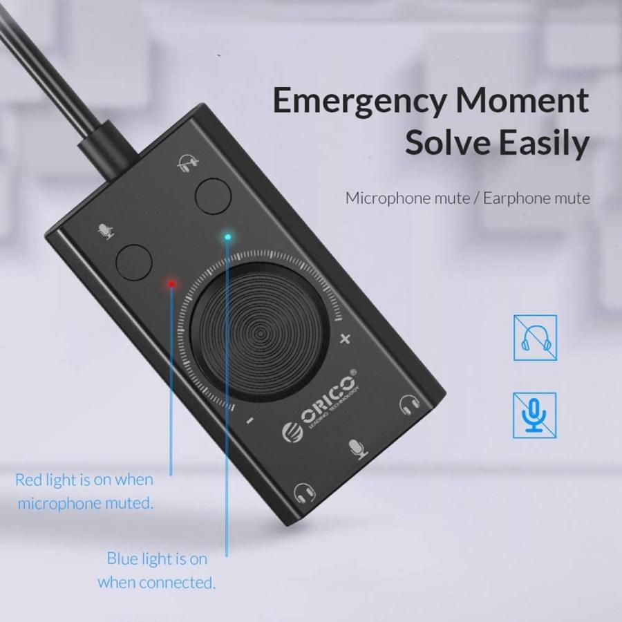 【処分特価】 ORICO SC2-BK オーディオカード USBサウンドカード ステレオ マイクオーディオジャック 自由ドライバー (2C) |  | 06