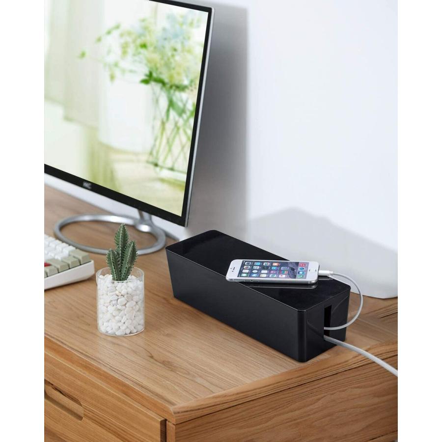 ORICO PB3218 ミニ ケーブルボックス 32.4×9.7×9.3cm 配線ボックス ブラック ホワイト オリコ (08) |  | 07