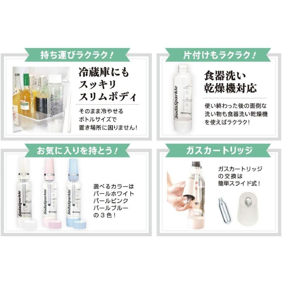 SodaSparkle MS2-1 マルチスパークル II  1L ボトル ソーダメーカー  使い捨てカートリッジ ソーダスパークル (10) |  | 03