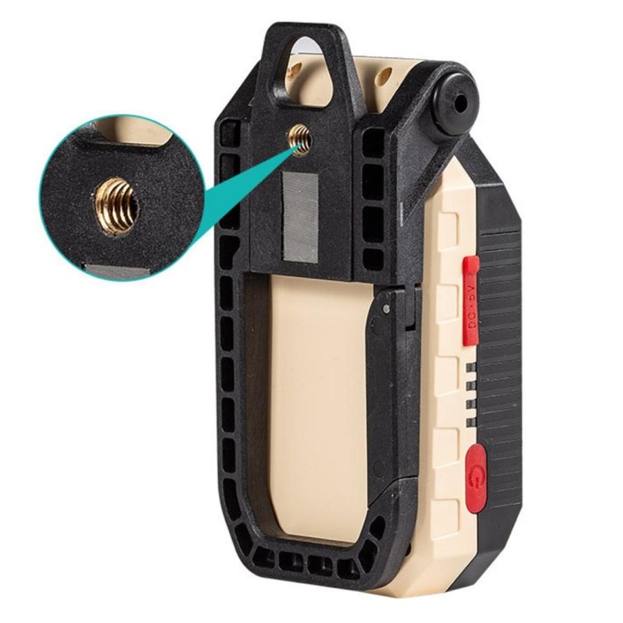 TRM-WL005 LED ワークライト 防水 IPX6 カラビナフック マグネット USB 充電式 スタンド内蔵  (05) |  | 05