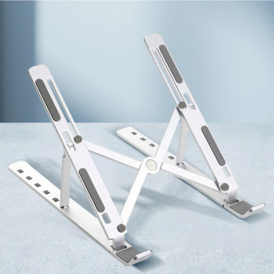 TR-PST002 ノートパソコン タブレット スタンド アルミ合金製 コンパクト 折りたたみ式 専用ポーチ付 (C) |  | 01