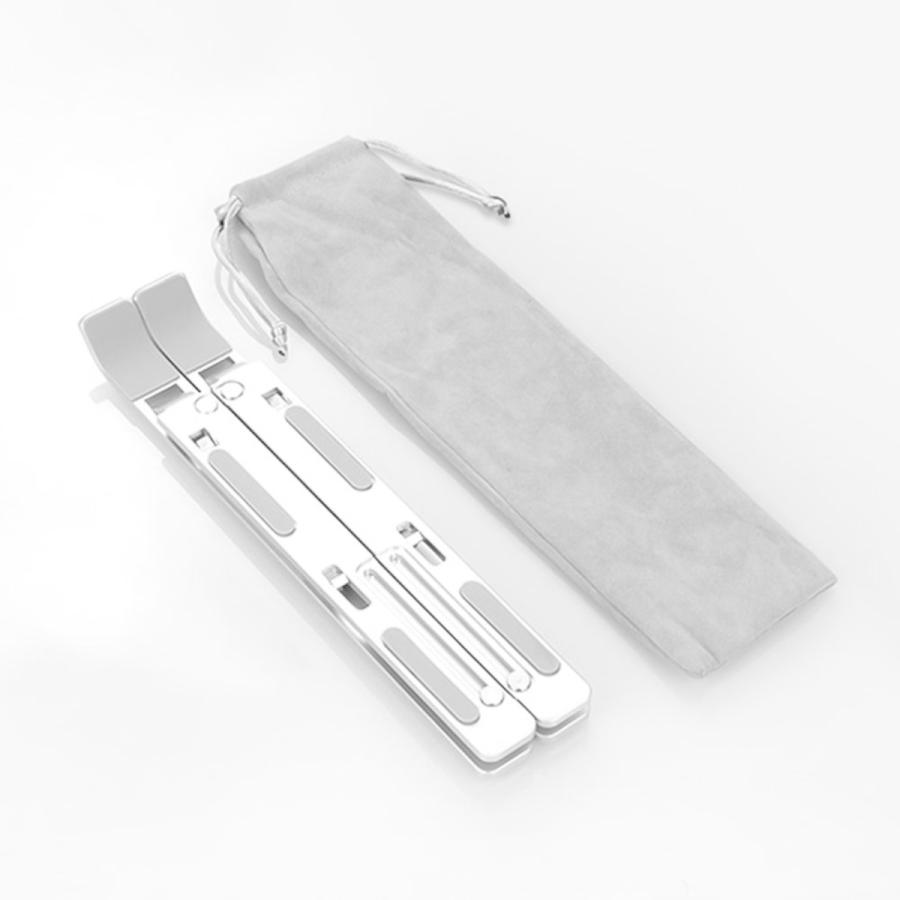 TR-PST002 ノートパソコン タブレット スタンド アルミ合金製 コンパクト 折りたたみ式 専用ポーチ付 (C) |  | 03