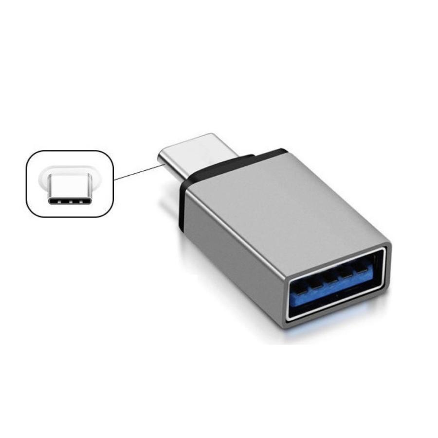 TR-UCA001 USB Type-C Type-A 変換アダプタ シルバー タイプC タイプA USB-C USB 3.0 2.0 1.1 変換コネクタ データ転送 (C) |  | 01