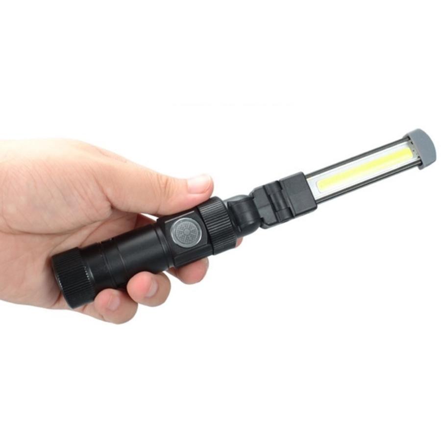 TRM-WL006 LED ワークライト USB充電式 マグネット 最大350ルーメン COB型 折り畳み式 5モード (05) |  | 02