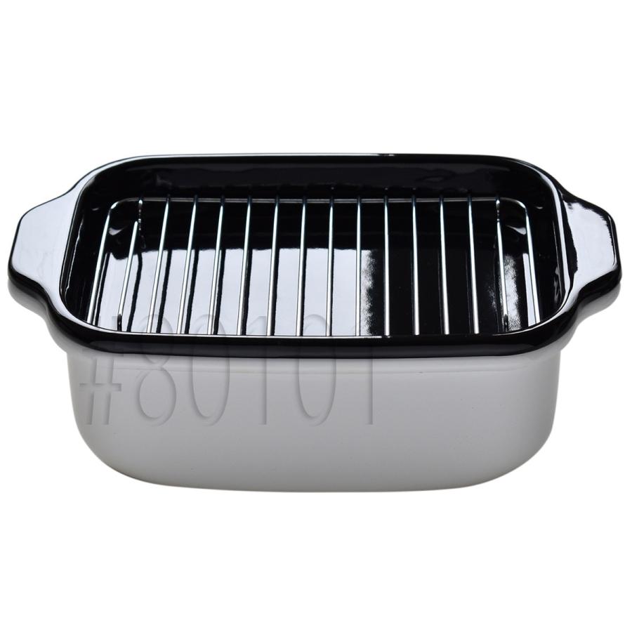 富士ホーロー TP-20K.W 天ぷら鍋 揚げ物鍋 角型 琺瑯製 ほうろう ホーロー TP-20K (06) | 富士ホーロー | 01