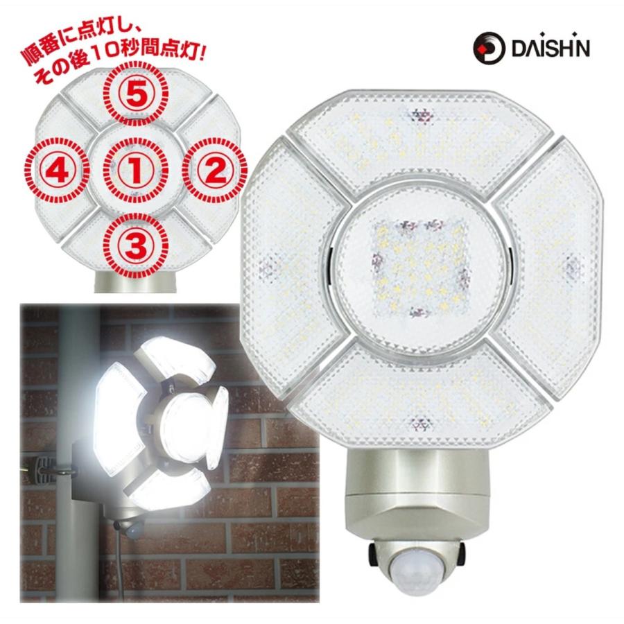 大進 DLA-5T200 全方向式 LED センサーライト 2000ルーメン コンセント式 昼夜 点灯 DAISHIN (06) | DAISHIN | 02