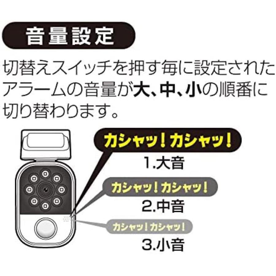 大進 DLC-2T100AR 充電式 防犯カメラ型 センサーライト 200ルーメン USB充電式 LED DAISHIN (06) | DAISHIN | 03