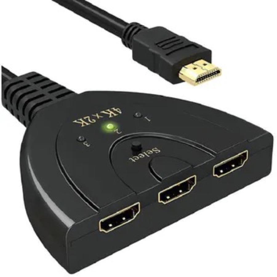 TR-HDM3 HDMI 切替器 3入力 1出力 4K セレクター スイッチャー 手動切替 簡単接続 テレビ ゲーム レコーダー パソコン プロジェクター (C) |  | 02